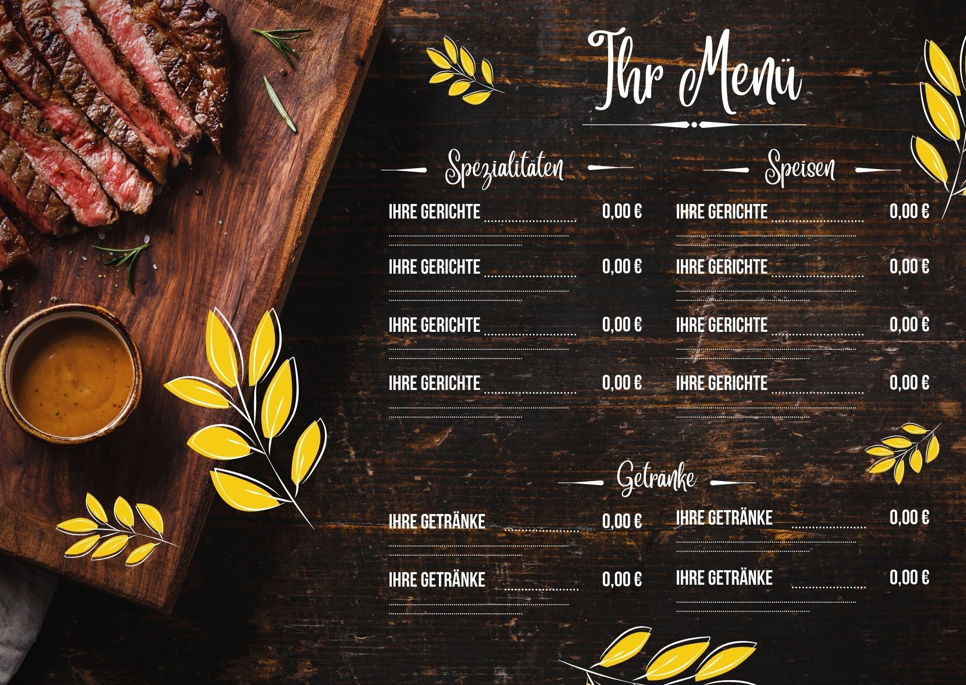 Ich kreiere die perfekte Speisekarte für Ihr Restaurant!

