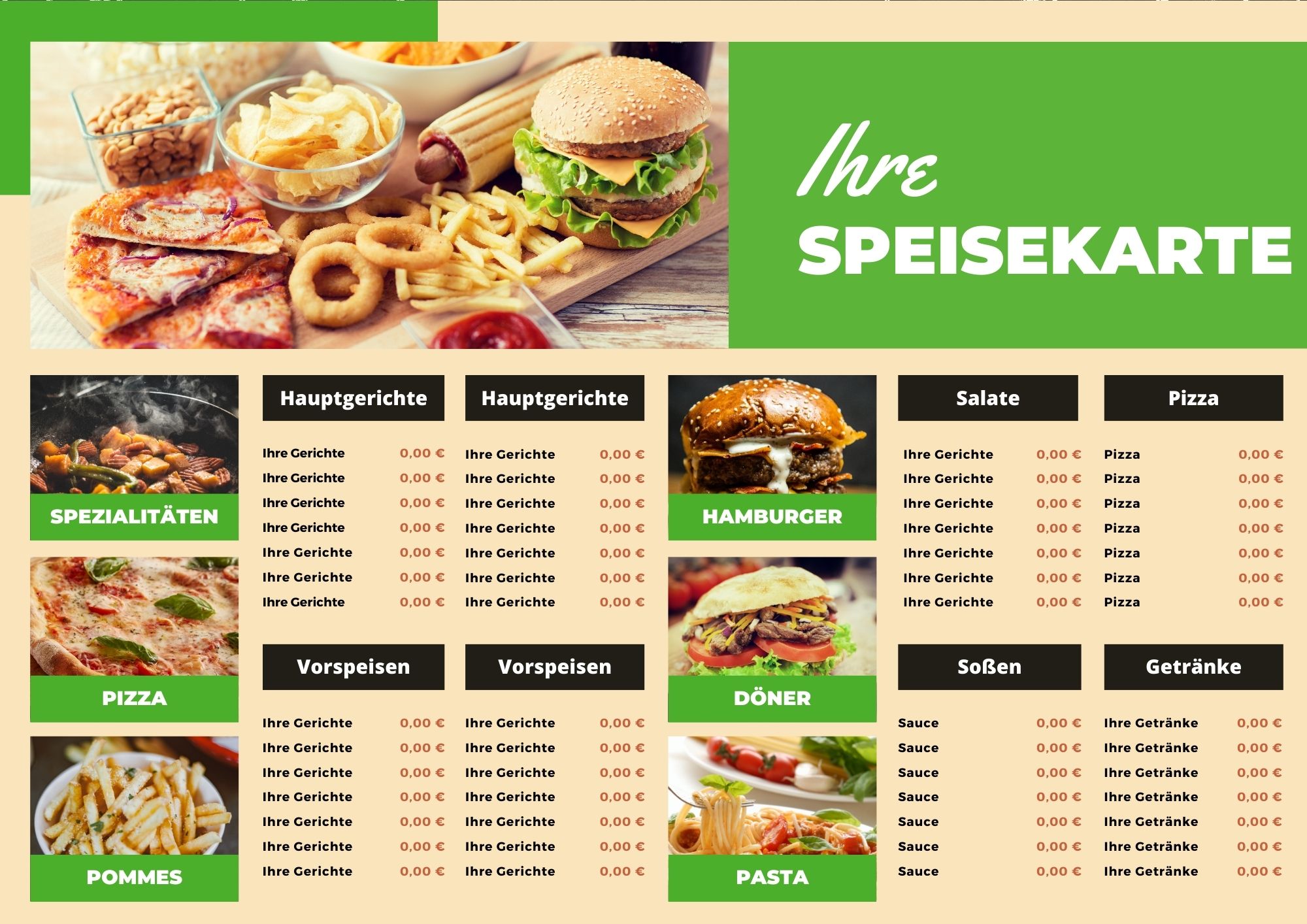 SEO-optimierte Speisekarten für digitale Anwendungen.

