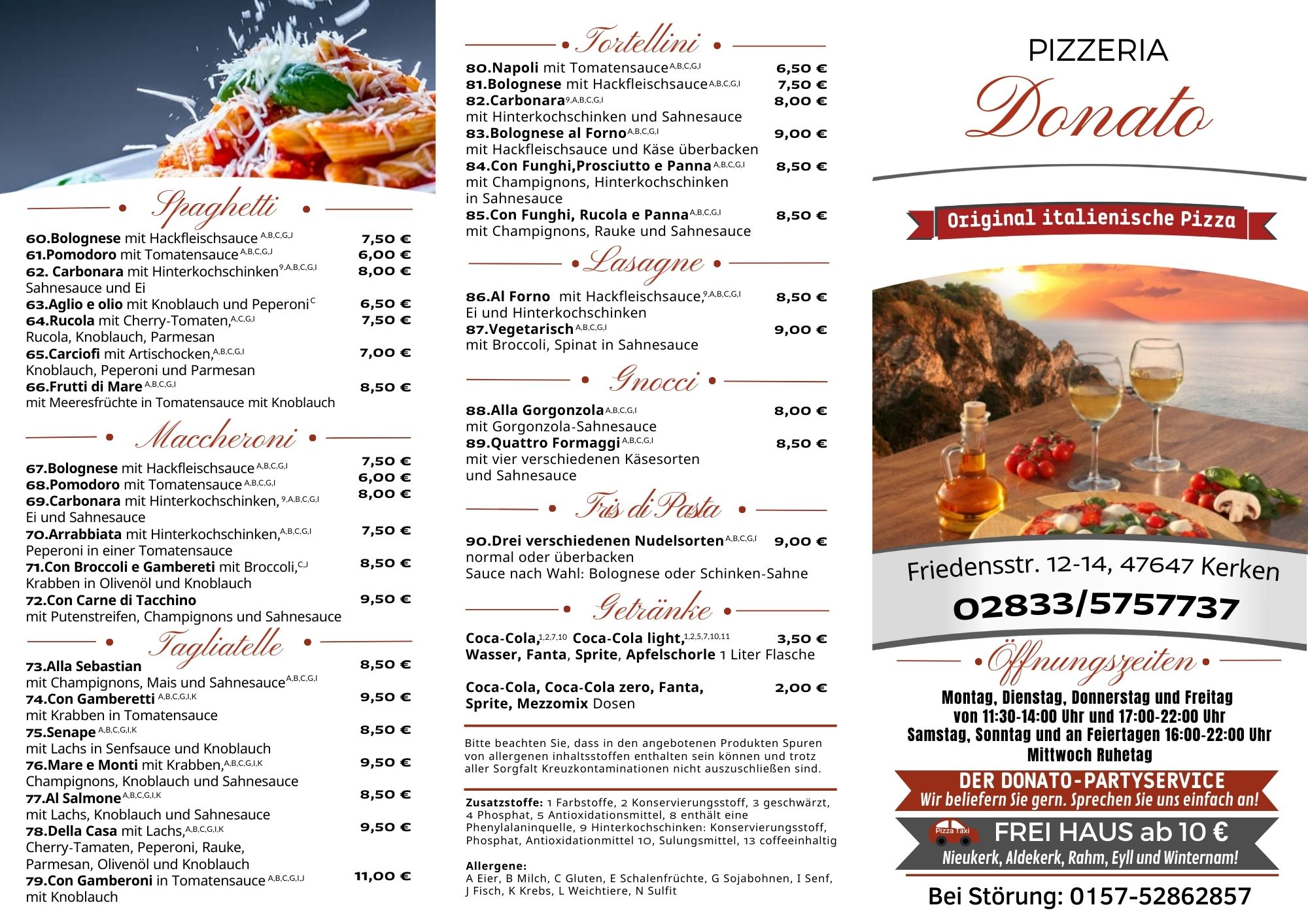 Attraktive und übersichtliche Speisekarten für Ihr Restaurant.