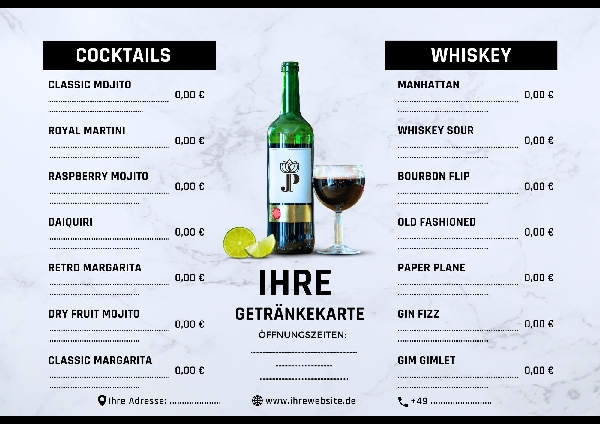 Klassische oder moderne Menüdesigns – Sie haben die Wahl.

