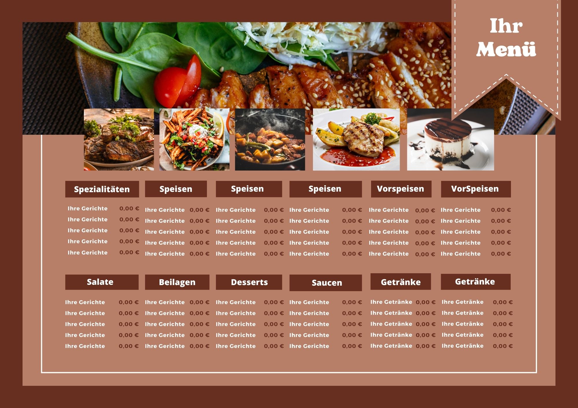 Ich gestalte Ihre Speisekarte mit künstlerischem Feingefühl.

