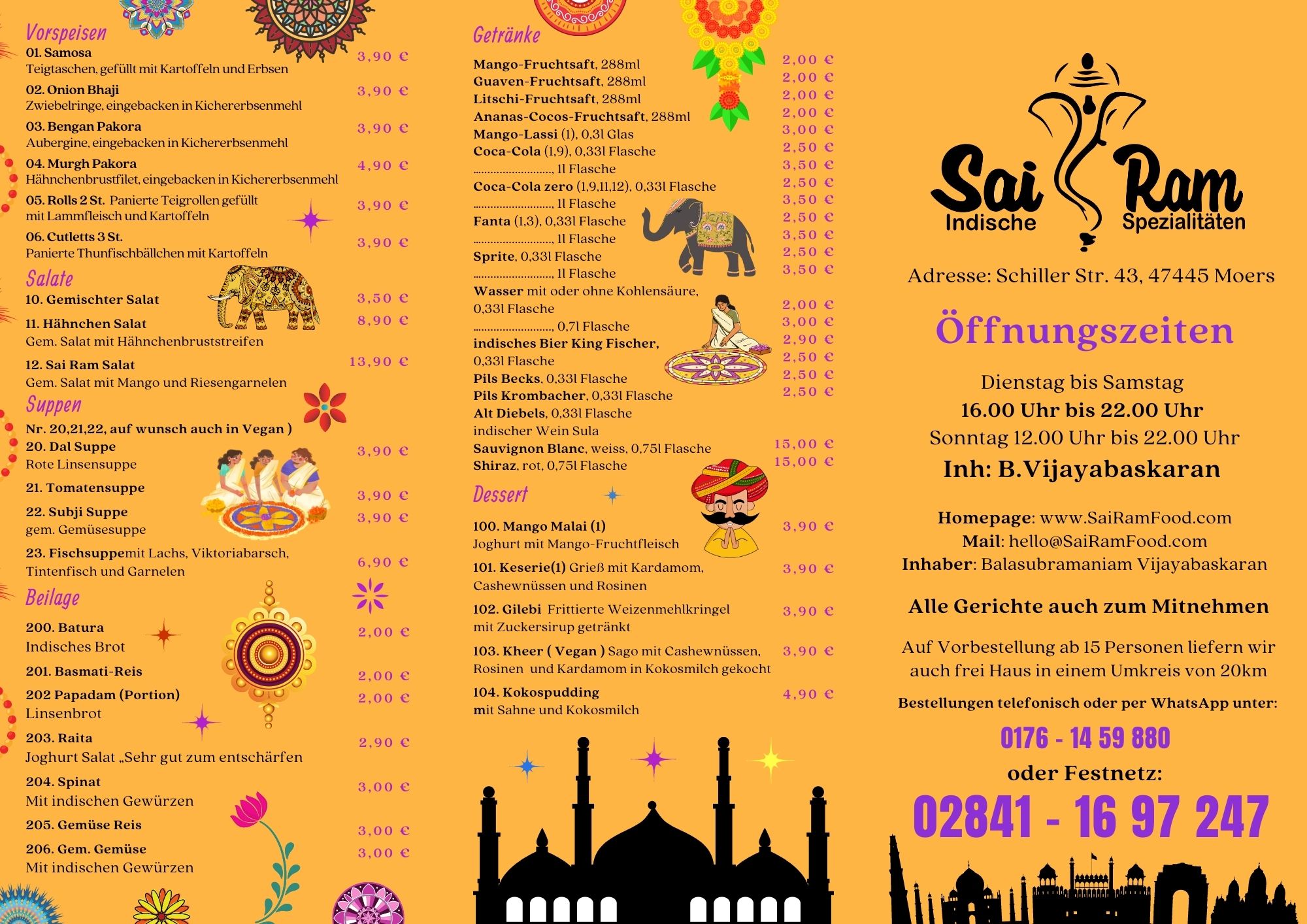 Lassen Sie sich Ihre Speisekarte professionell gestalten!