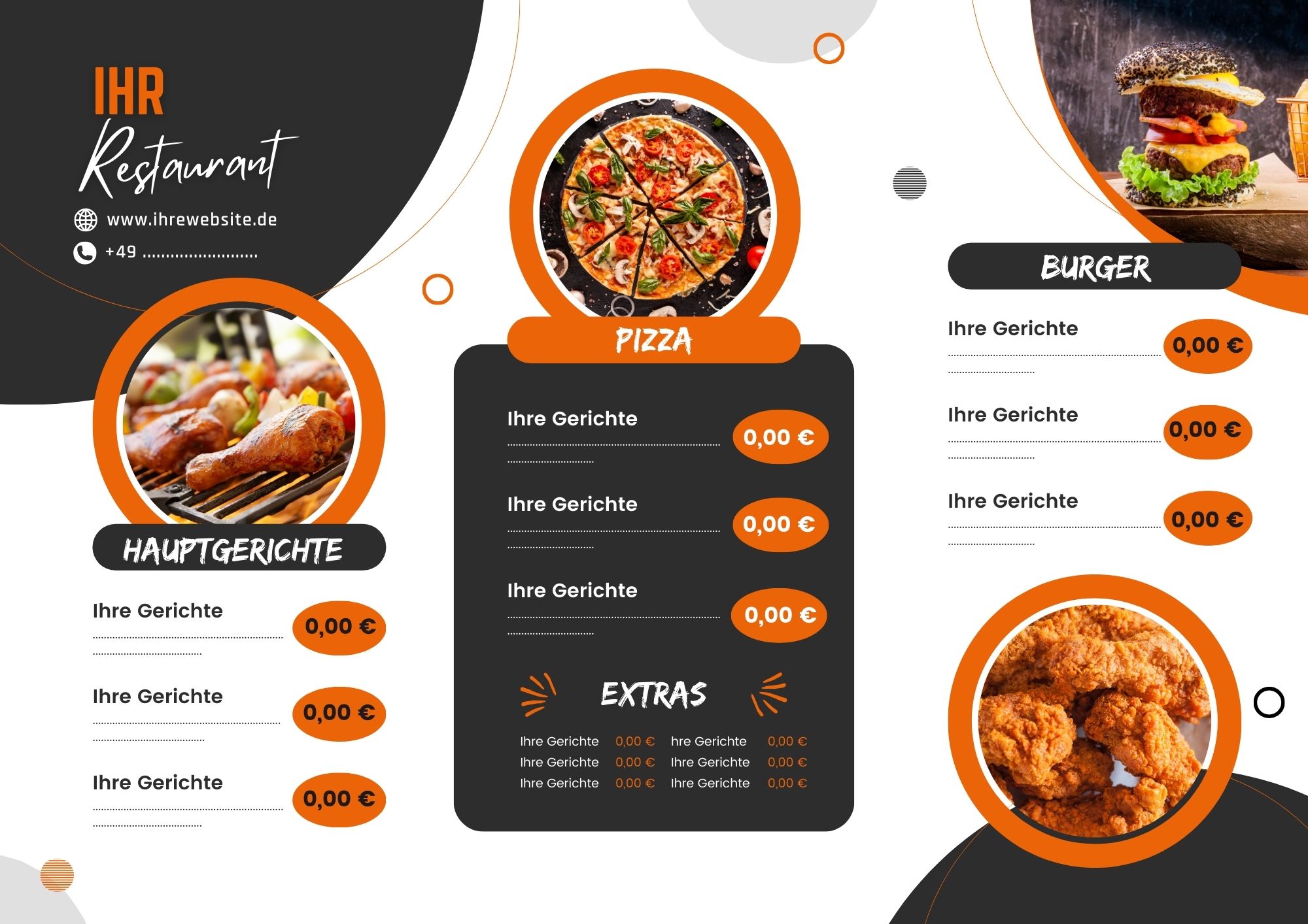 Ich mache Ihre Speisekarte zum Blickfang in Krefeld.

